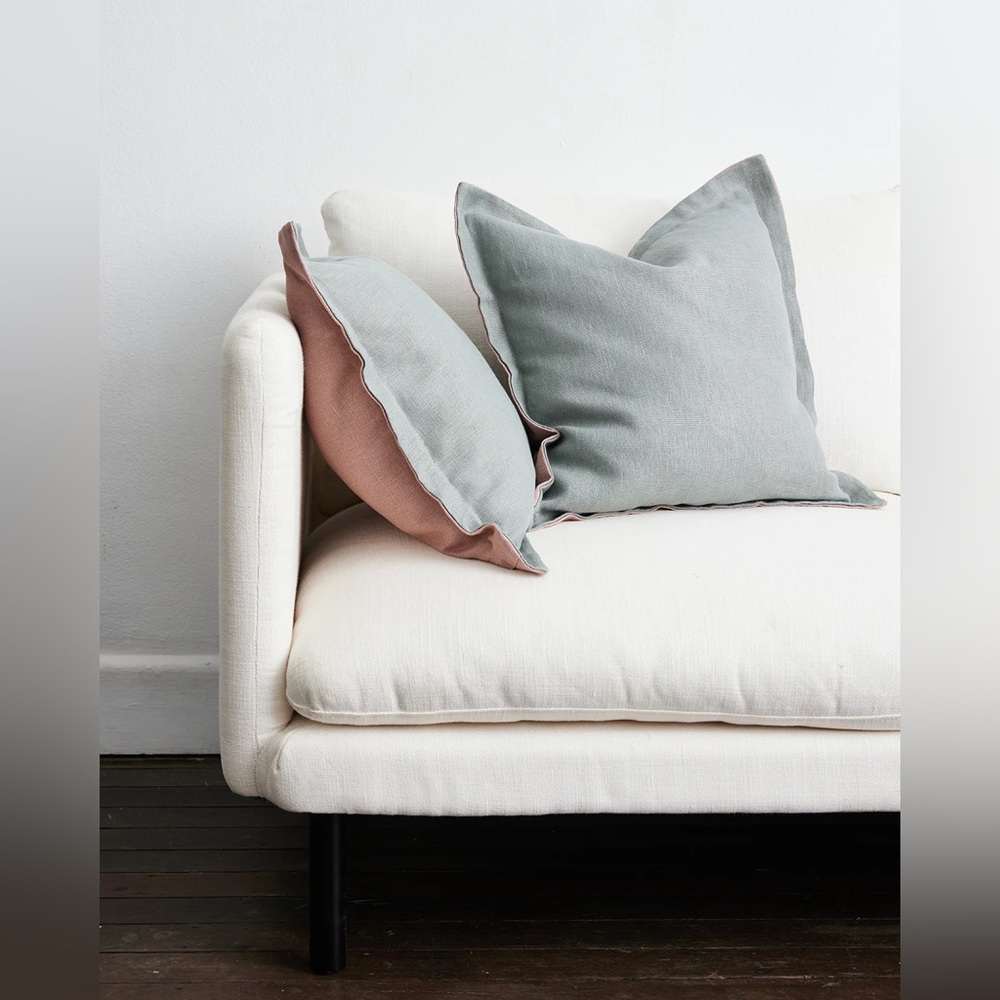Bed Threads Lavender‎ & Mineral 100% French Flax Linen Cushion Cover ONE SIZE